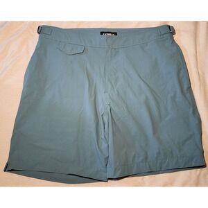 Express Mens Hybrid Board Shorts Size 30 Blue Green Mesh Lined Stretch Quick Dry